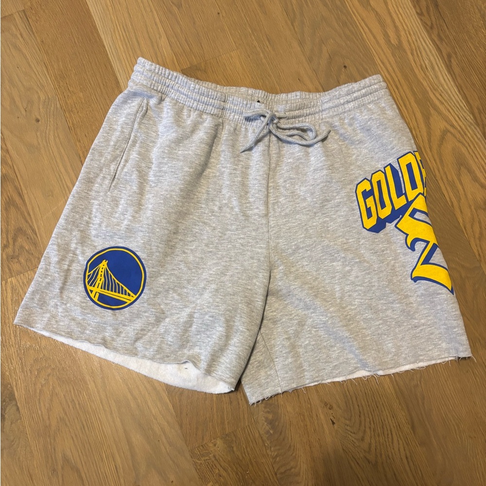 Gray Golden State Warriors sweat Shorts NBA ultra game size large NWT